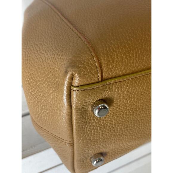 COACH 37721 LARGE BROWN, PINK PEBBLED LEATHER SHOULDER BAG - Picture 11 of 16